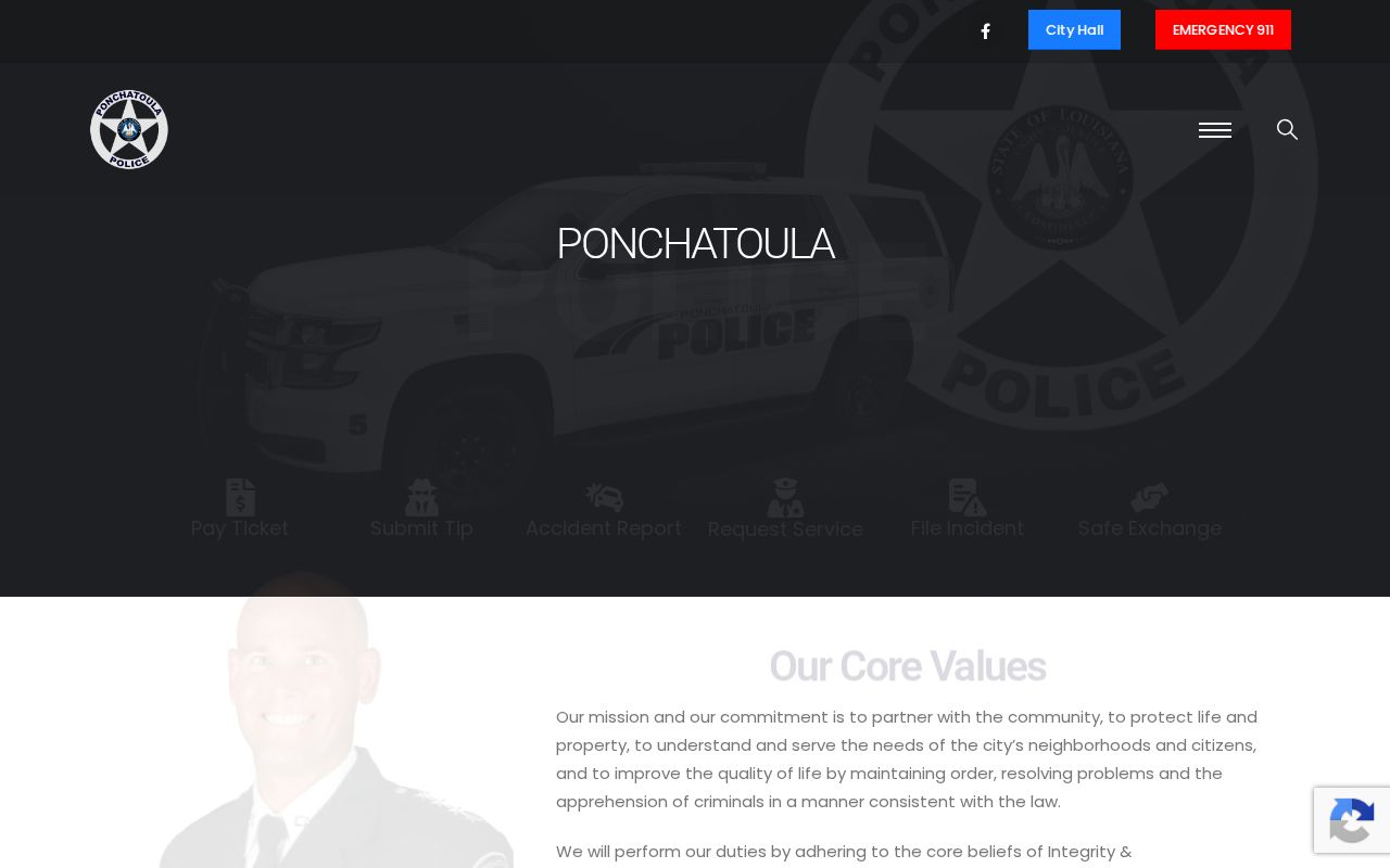 Ponchatoula police contact page for Tangipahoa Parish warrant records questions